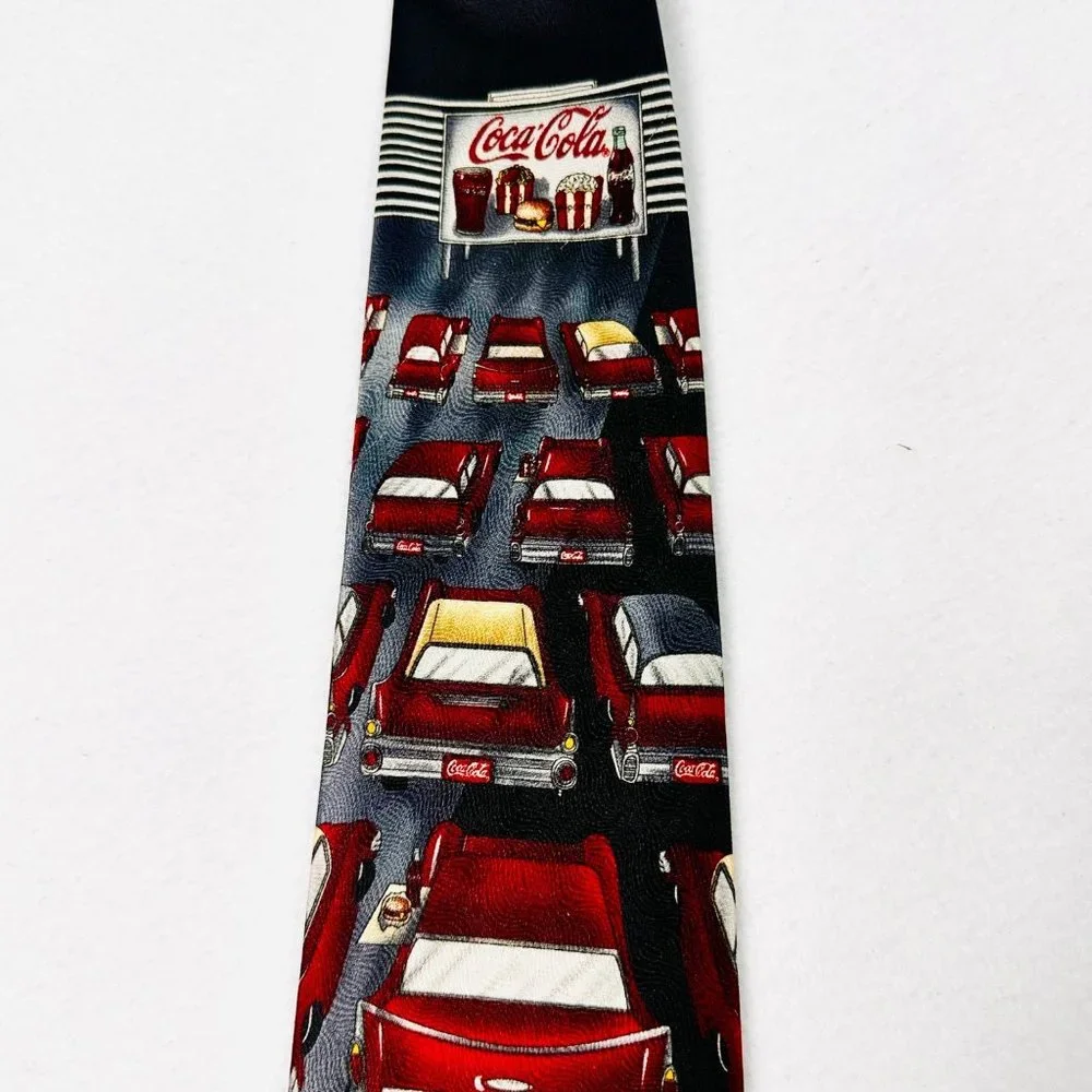 Vintage Official Coca-Cola Neck Tie Drive-In Movie Collectible Tie